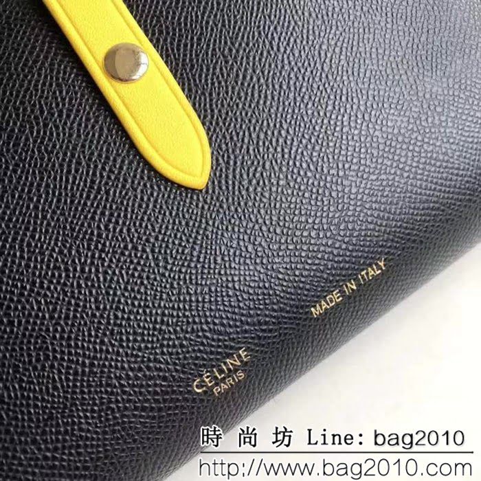 CELINE賽琳原單 專櫃 手掌紋牛皮搭扣拼色錢夾 4148 SL1454